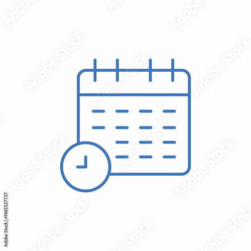 schedule calendar icon sign vector