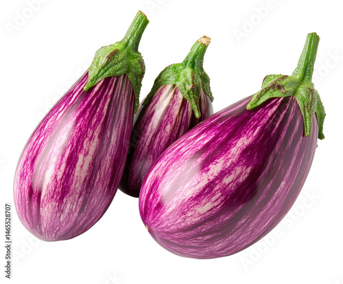 Wallpaper Mural Fresh purple eggplants harvested in garden food nature isolated on transparent background Torontodigital.ca
