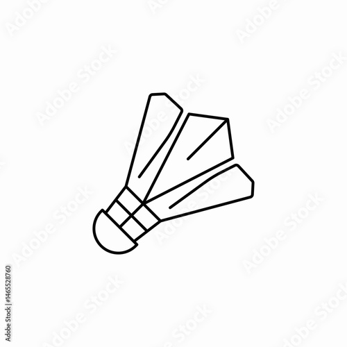 shuttlecock tennis icon sign vector