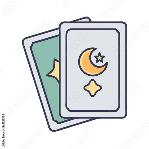 Tarot cards reading illustration, fortune telling cards, magic cards, esoteric cards, occult cards