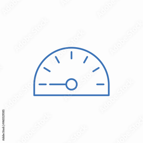 speedometer low speed icon sign vector