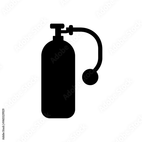  Air Tank Silhouettes in black on a white background 
