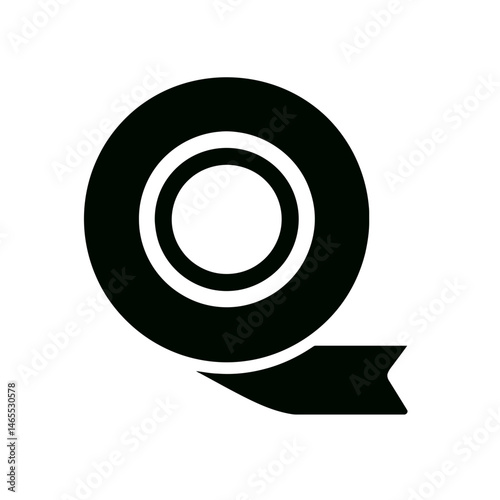  Tape Silhouettes in black on a white background
