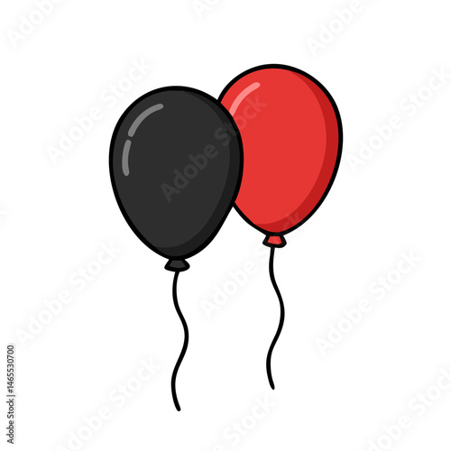 Celebration balloons party helium balloon black balloon red balloon festive decoration fun event
