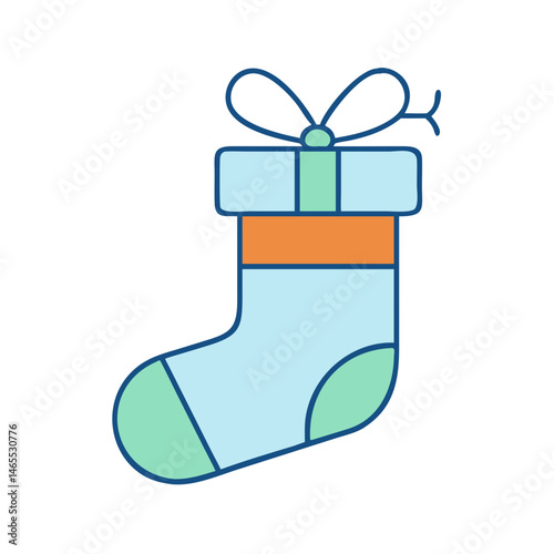 Christmas stocking vector graphic design illustration for holiday season decoration and gift giving