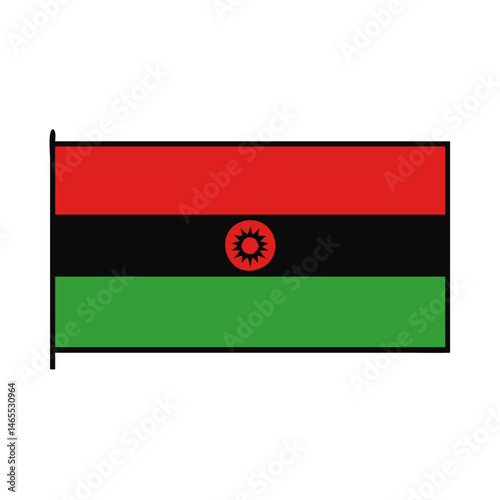Free Download Explore the malawi african national flag vector graphic design with red black and green colors - GFXLoad
