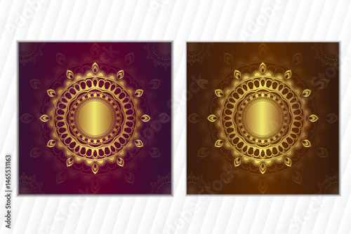 Ornamental luxury mandala, in gold color. vector illustration 