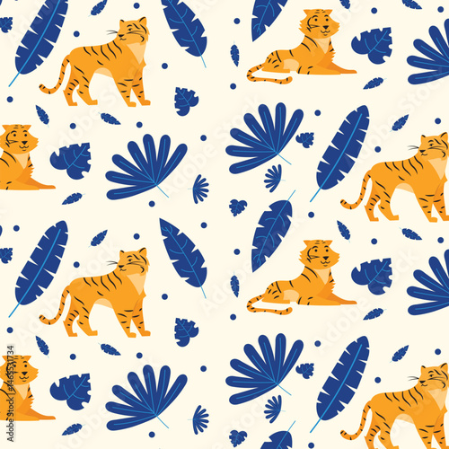 Wallpaper Mural tiger pattern vector design illustration Torontodigital.ca