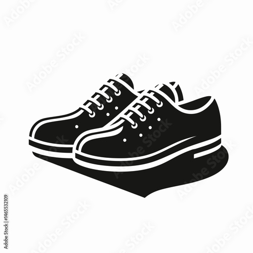  Bowling Shoes Silhouettes in black on a white background