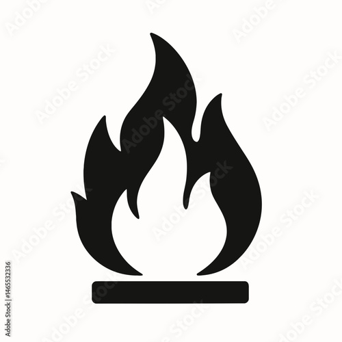  Flammable Silhouettes in black on a white background