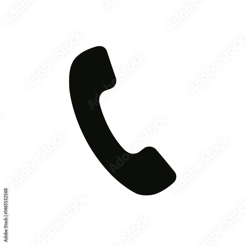  Phone Piece Silhouettes in black on a white background