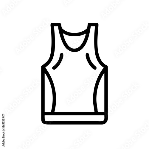 Minimalist tank top design in outline style  