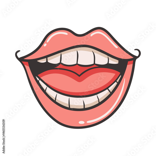laughing mouth icon, laughing mouth vector illustration-simple illustration of laughing mouth, perfect for laughing mouth logos and icons