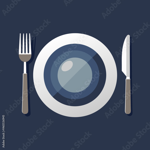 plate with cutlery