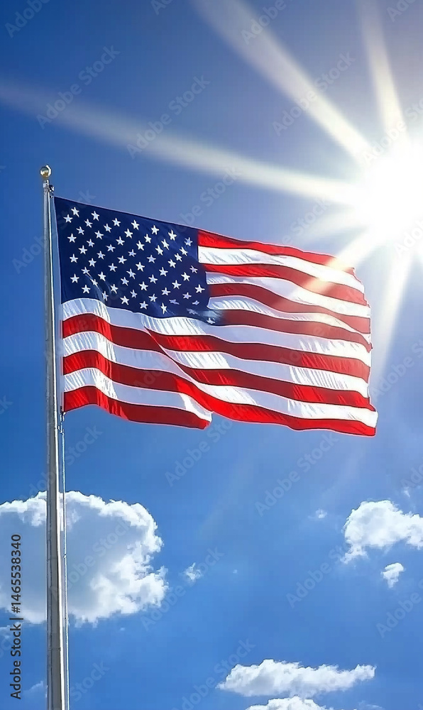 Fototapeta premium American Independence Day 4th of July, background, wallpaper, American flag