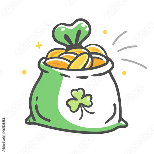 leprechaun s lucky bag icon, leprechaun s lucky bag vector illustration-simple illustration of leprechaun s lucky bag, perfect for leprechaun s lucky bag logos and icons