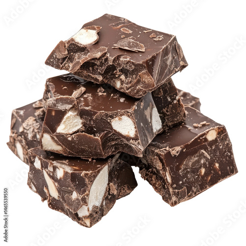 Rocky Road isolated on transparent background.