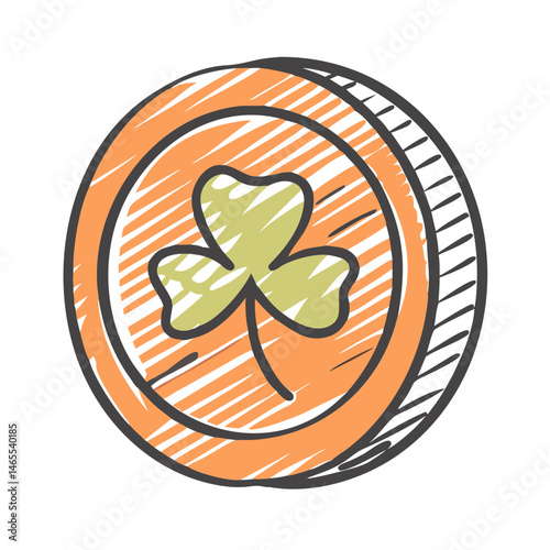 lucky penny icon, lucky penny vector illustration-simple illustration of lucky penny, perfect for lucky penny logos and icons