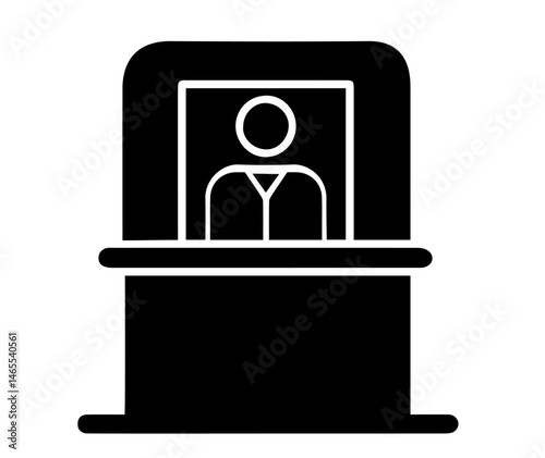 Information desk minimalist style

