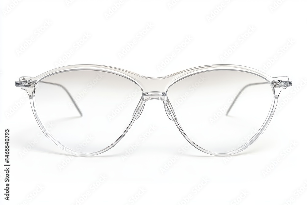 Fototapeta premium Clear glasses with thin frames isolated on white background