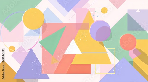 Vibrant Abstract Geometric Shapes Background for Design Projects