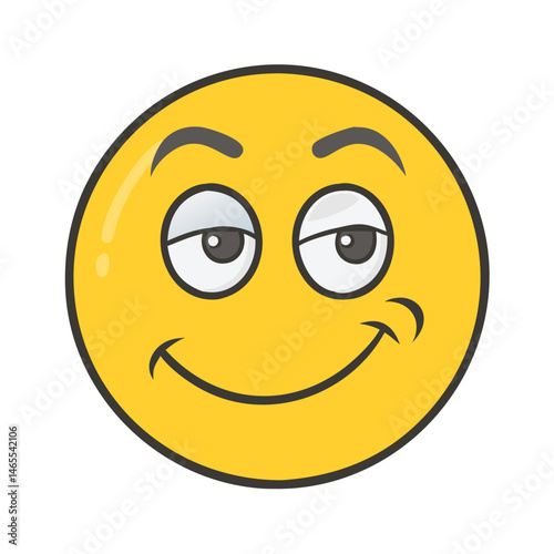 mischievous smile emoji icon, mischievous smile emoji vector illustration-simple illustration of mischievous smile emoji, perfect for mischievous smile emoji logos and icons