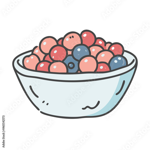 mixed berries bowl icon, mixed berries bowl vector illustration-simple illustration of mixed berries bowl, perfect for mixed berries bowl logos and icons
