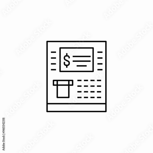 atm machine icon sign vector