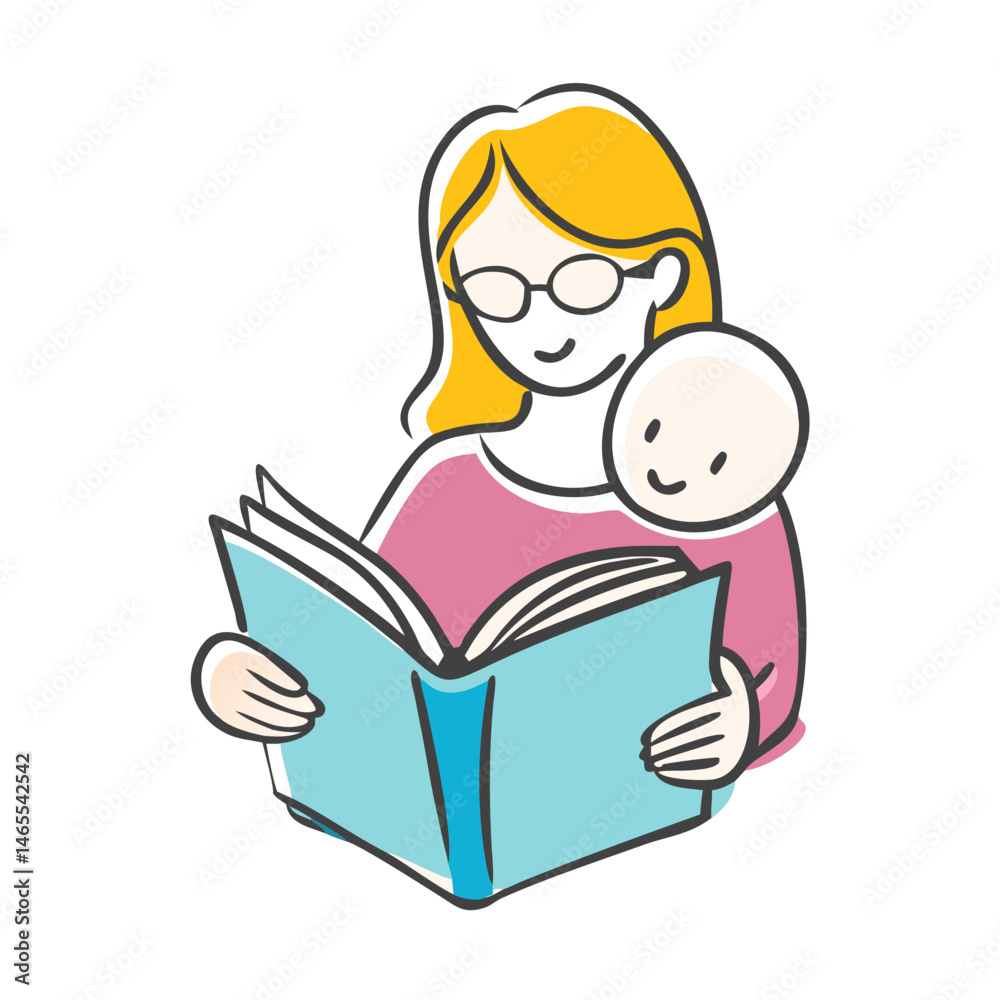mom reading a book icon, mom reading a book vector illustration-simple illustration of mom reading a book, perfect for mom reading a book logos and icons mom reading a book icon, mom reading a book vector illustration-simple illustration of mom reading a book, perfect for mom reading a book logos and icons