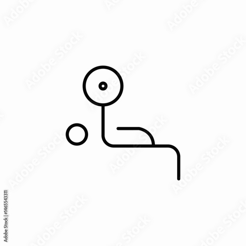 bench press icon sign vector