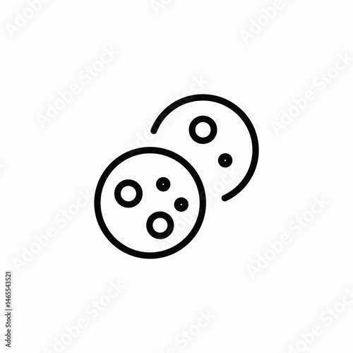 biscuits sweet icon sign vector