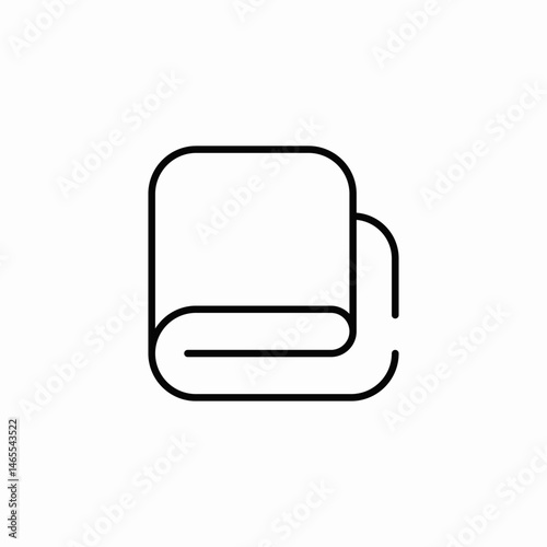 blanket folded icon sign vector