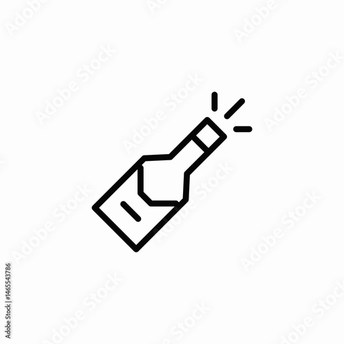 bottle of champagne icon sign vector