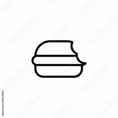 burger food icon sign vector