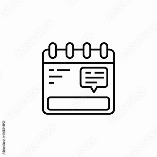 calendar note icon sign vector
