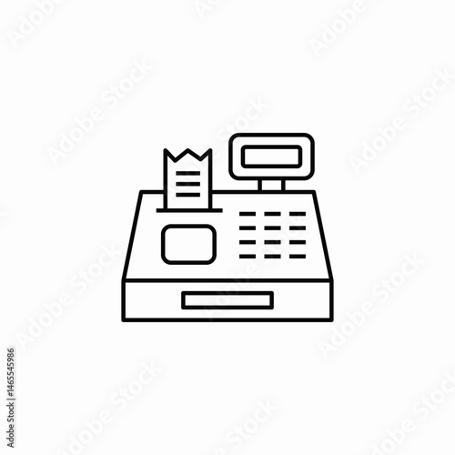 cashier machine icon sign vector