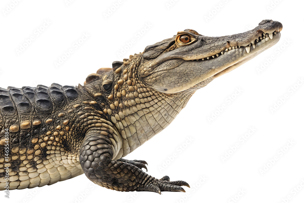 Naklejka premium crocodile isolated on white background ,include clipping path AI Generated by PNG