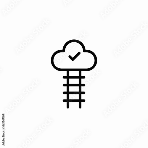 cloud access icon sign vector