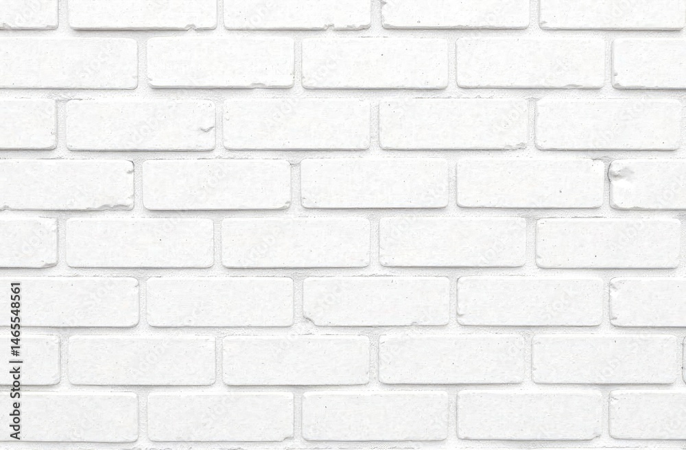 Obraz premium Abstract wide brick wall texture,white wall and floor interior backdrop for design art work