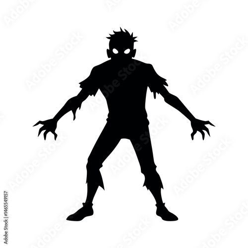 Zombie Character Silhouette Design