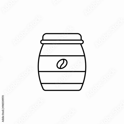 coffee jar icon sign vector