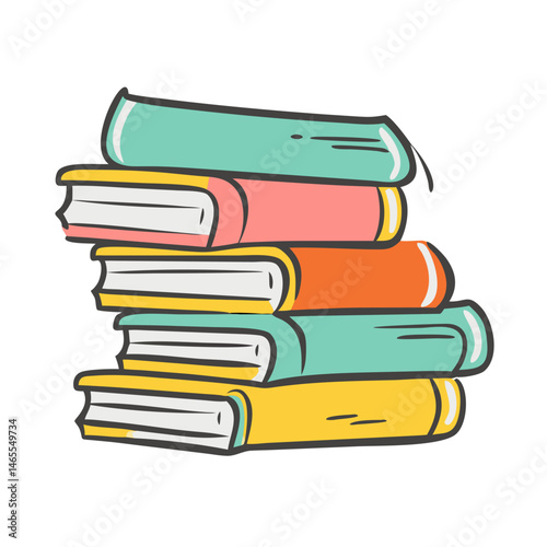 pile of used books icon, pile of used books vector illustration-simple illustration of pile of used books, perfect for pile of used books logos and icons