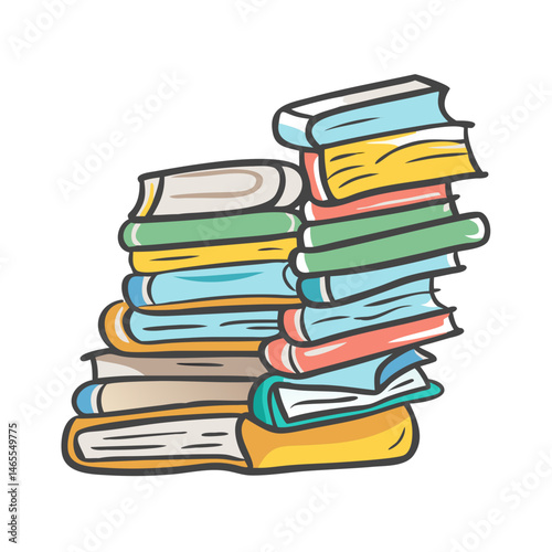 pile of used books icon, pile of used books vector illustration-simple illustration of pile of used books, perfect for pile of used books logos and icons