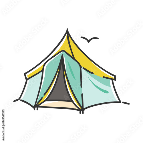 pilgrim s tent at mina icon, pilgrim s tent at mina vector illustration-simple illustration of pilgrim s tent at mina, perfect for pilgrim s tent at mina logos and icons