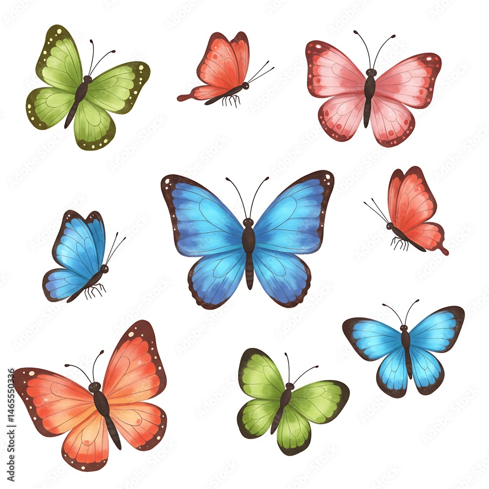 Obraz premium Flutter: A Kaleidoscope of Wings