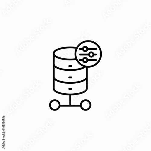 database controls icon sign vector