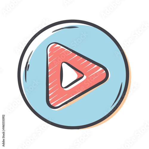play button icon, play button vector illustration-simple illustration of play button, perfect for play button logos and icons