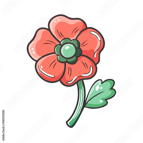 poppy brooch icon, poppy brooch vector illustration-simple illustration of poppy brooch, perfect for poppy brooch logos and icons