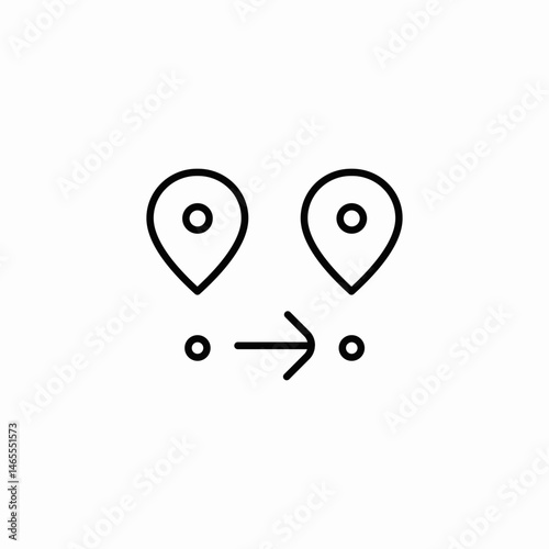 direction route icon sign vector