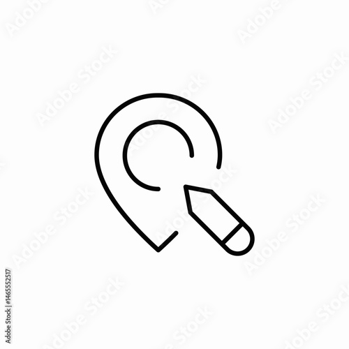 edit location icon sign vector